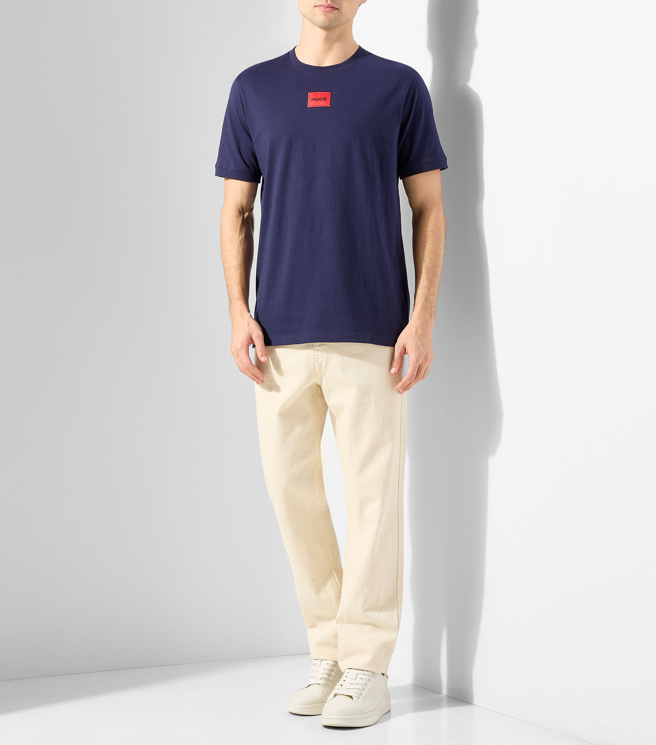 Playera cuello redondo manga corta liso Hombre